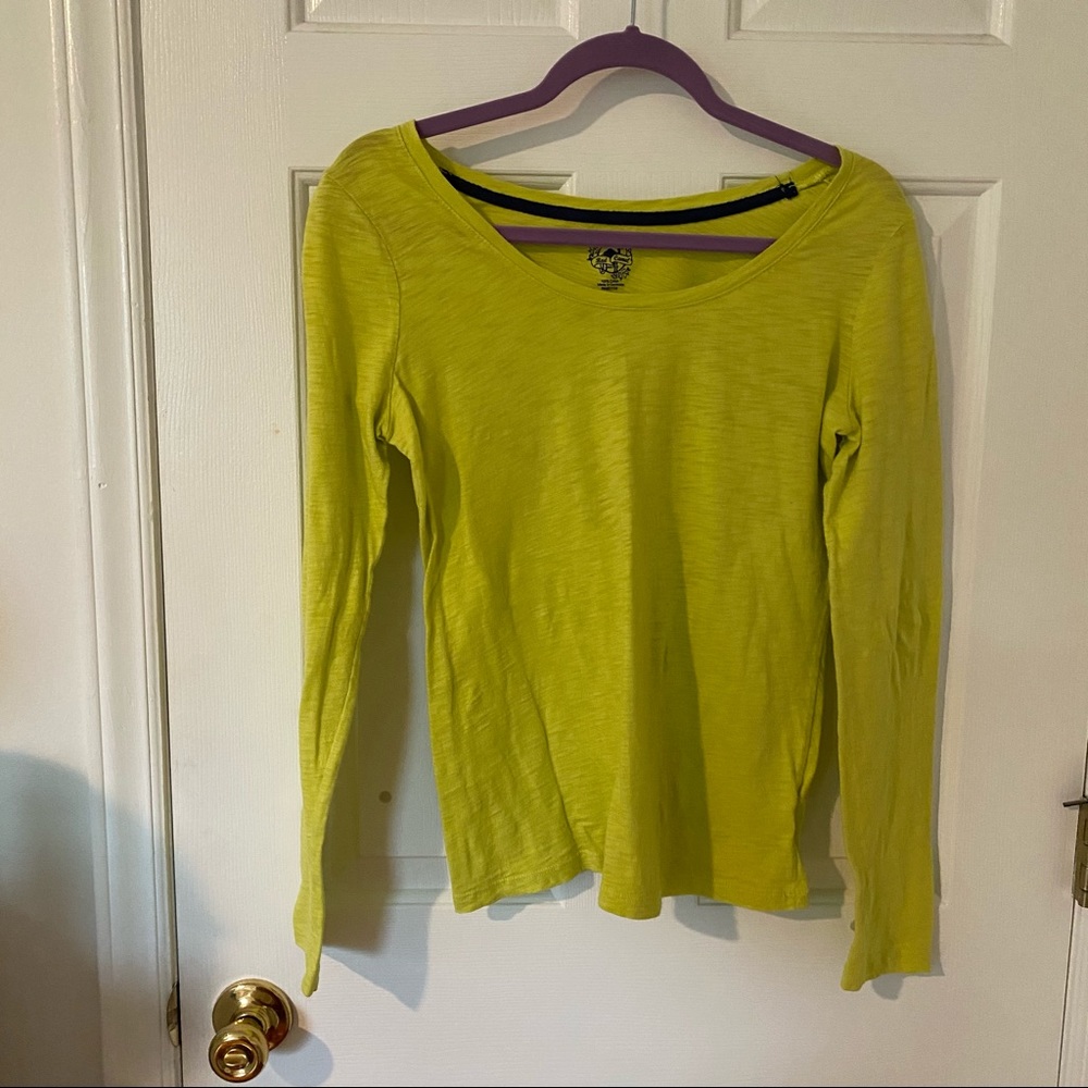 chartreuse long sleeve tee